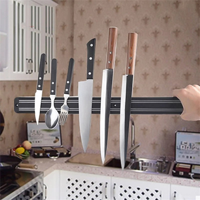 55cm Kitchen Magnet Knife Holder Knife Rack Organizer, Declutter utensils organizer, Knife magnetic holder, steel declutter magnetic rack, magnetic organizer Wall Mounted With Screws