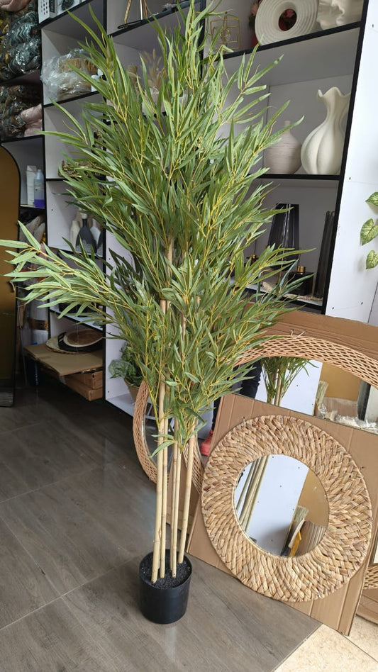 High Quality Faux Indoor Artificial Bamboo Plant, Green Plant for Living Room, Indoor, Home, Garden, Floor, Decorations