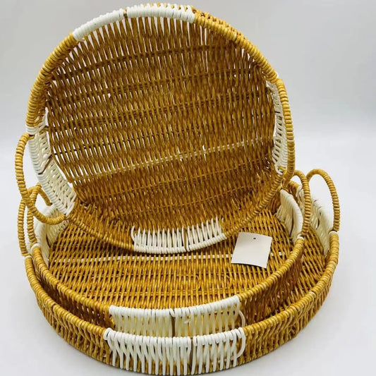 Woven round trays
