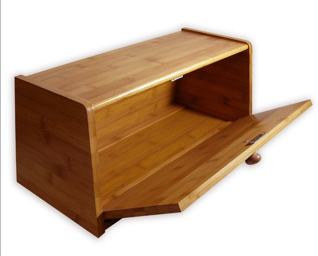 WOODEN BREAD bin bamboo//spices storage