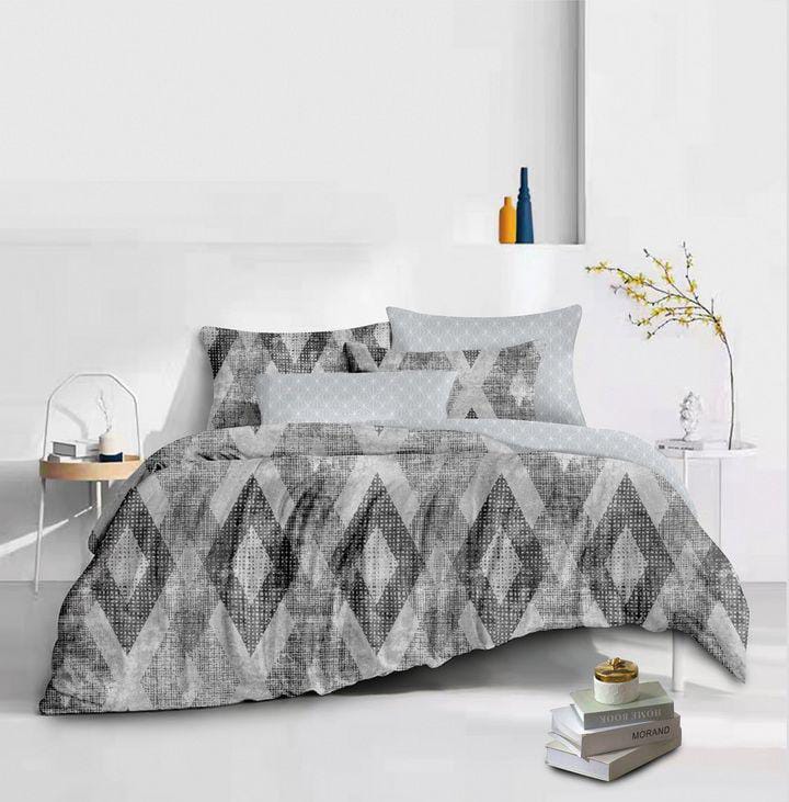 Binded duvet, one bedsheet and two pillowcase size 5*6