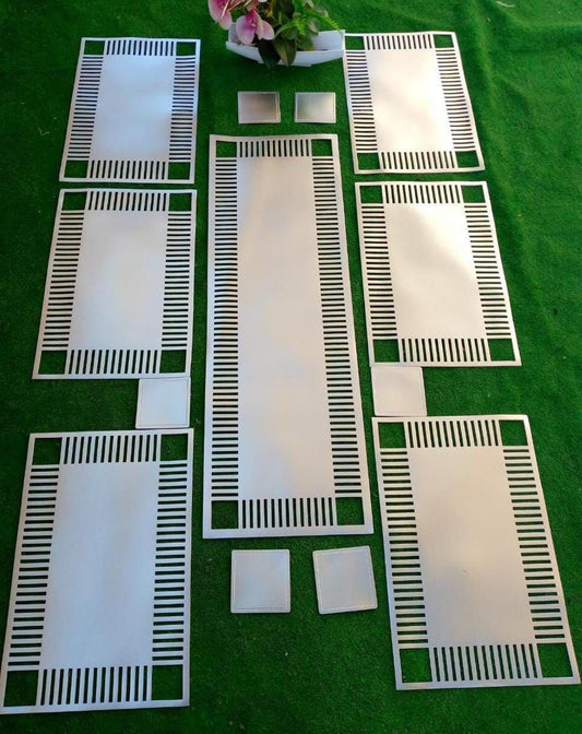 Silver classy placemats set