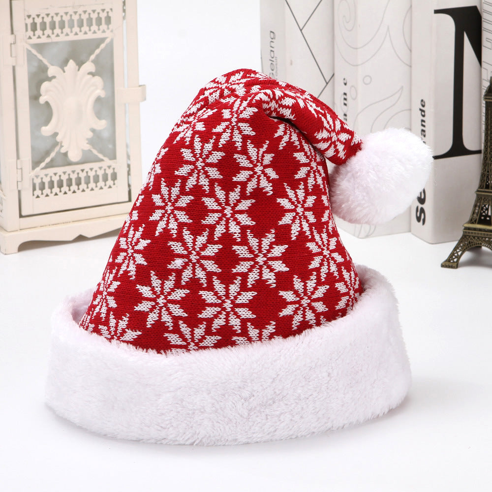 New Deer Knitted Wool Thick Plush Christmas Hat