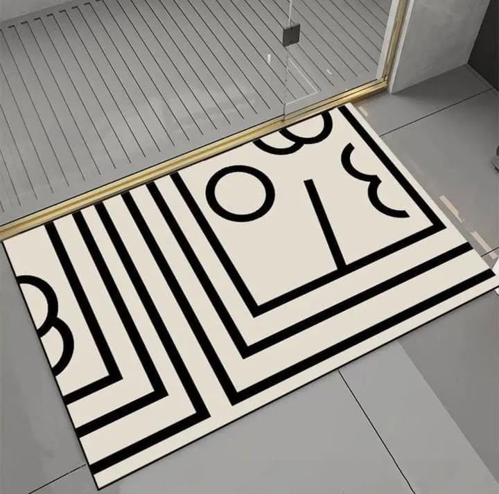 Geometric pattern door/bath mat