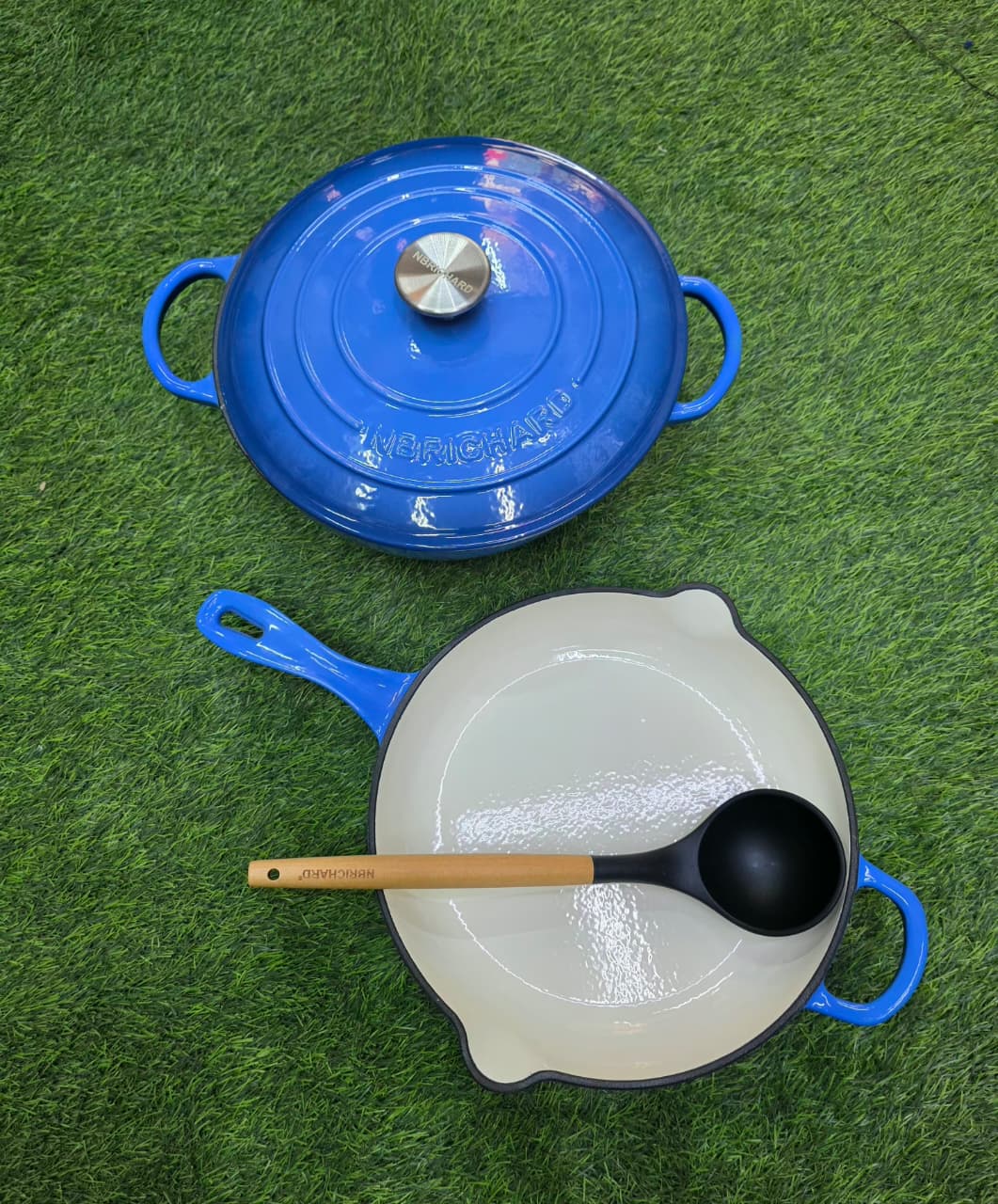 3 pcs Set Enamel Cast iron cooking pots
