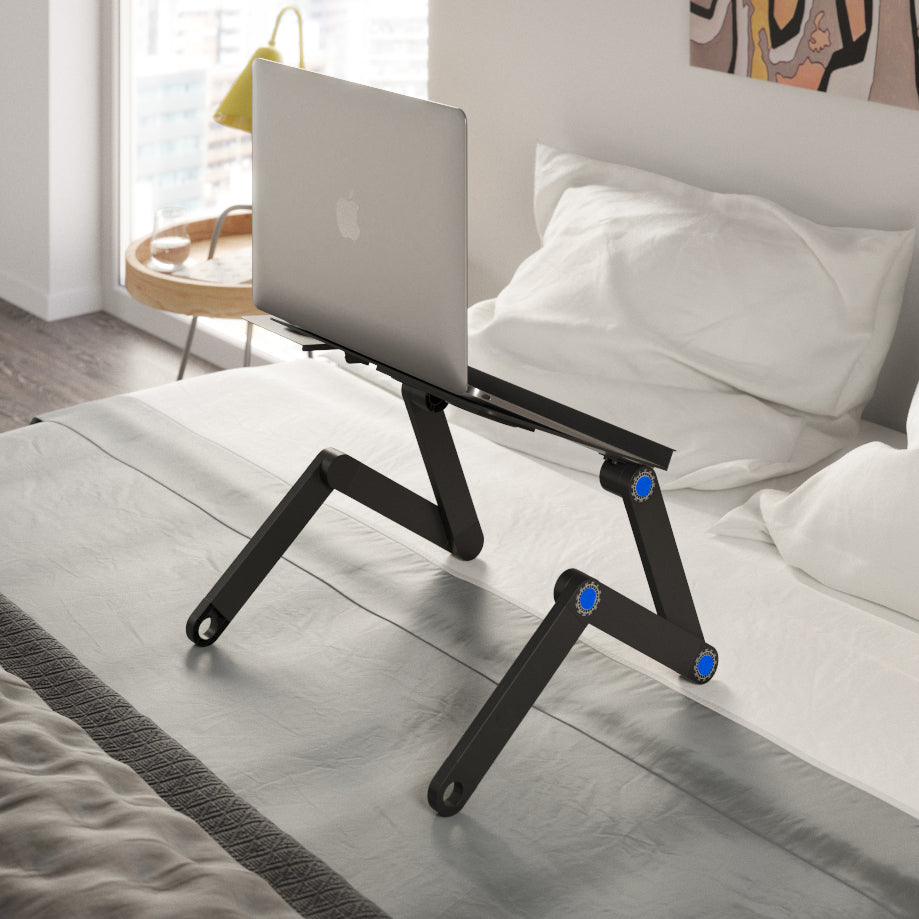Laptop stand with mouse pad and fun