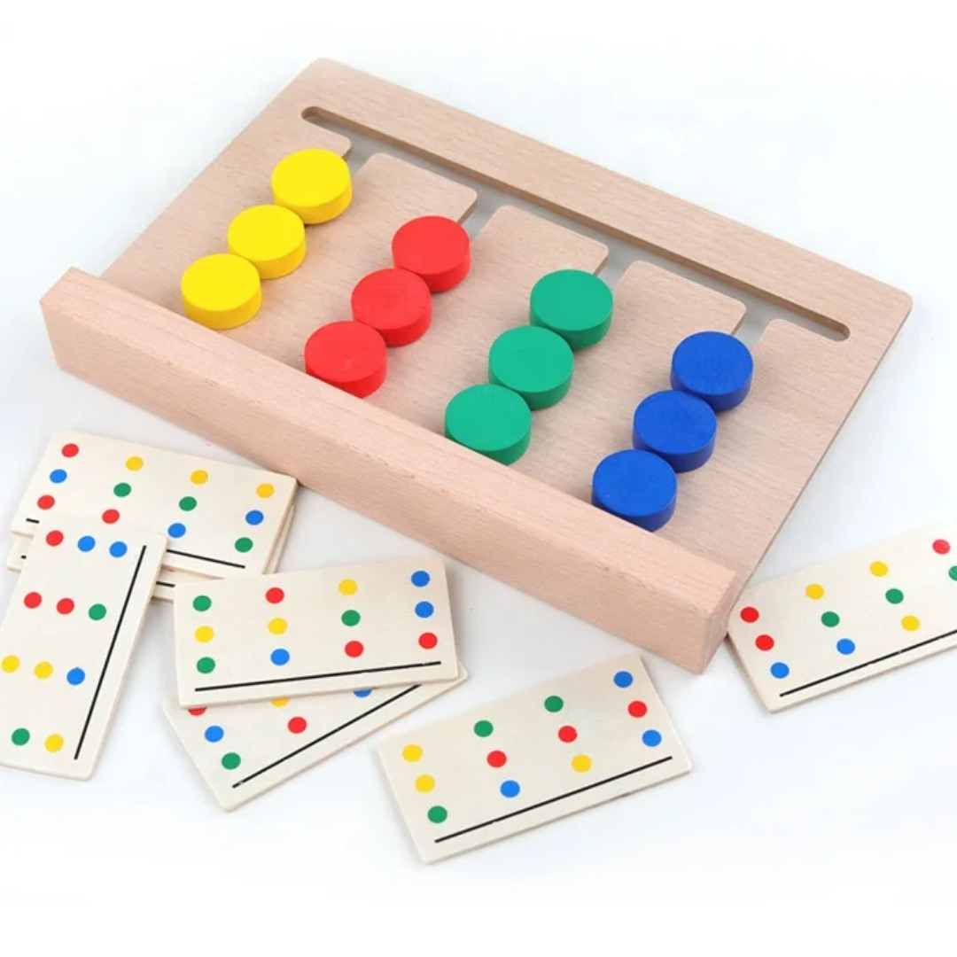 Kids Wooden Four-Color Game Color
