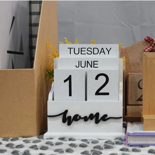 Home Wooden Block Calendar