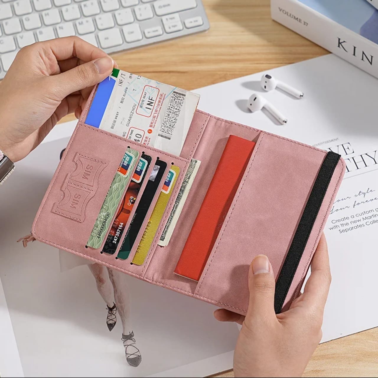 Passport Holder,Passport Cover  with RFID Blocker Plus Suitcase Tag