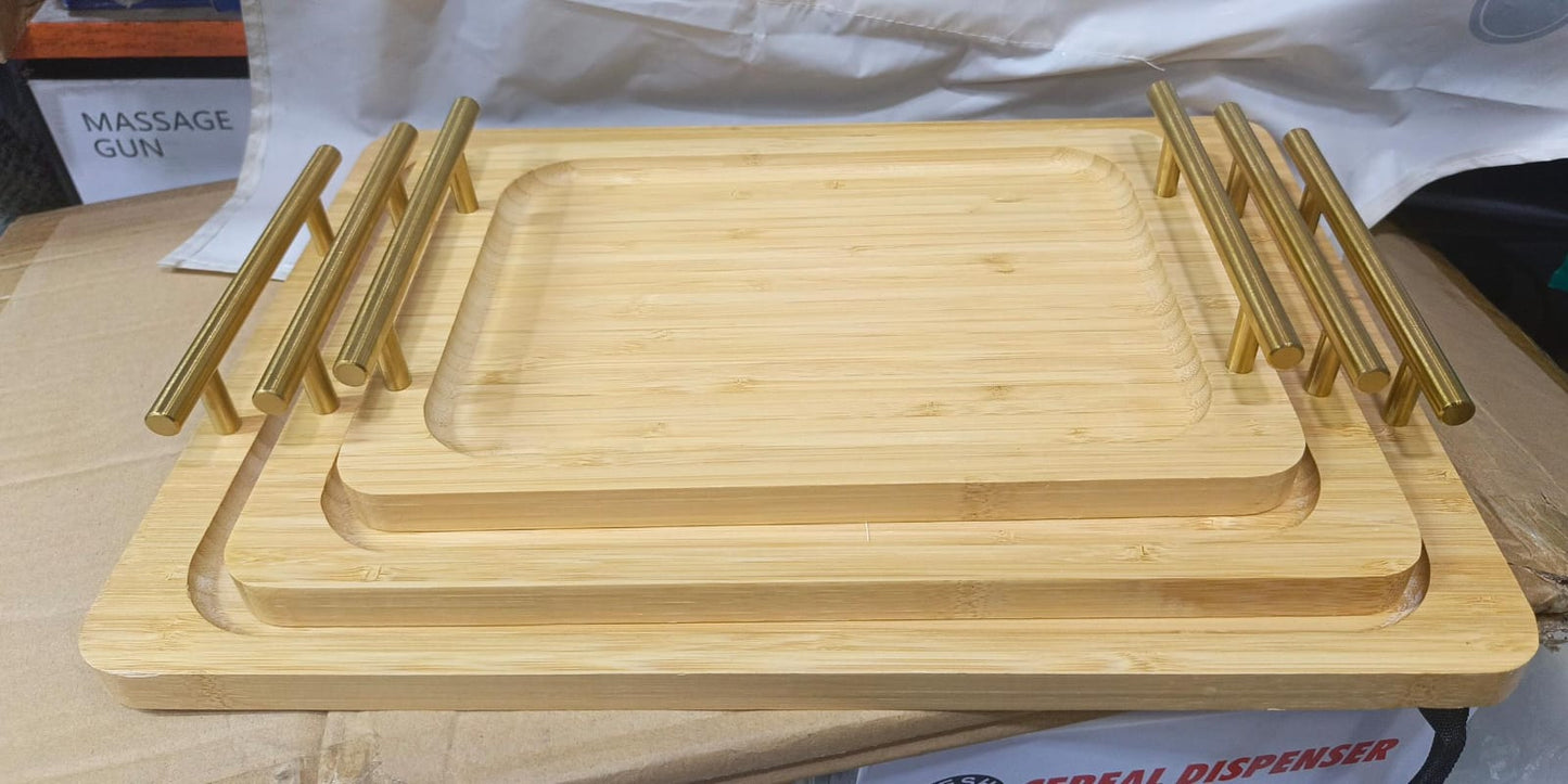 Wooden trays 3pcs