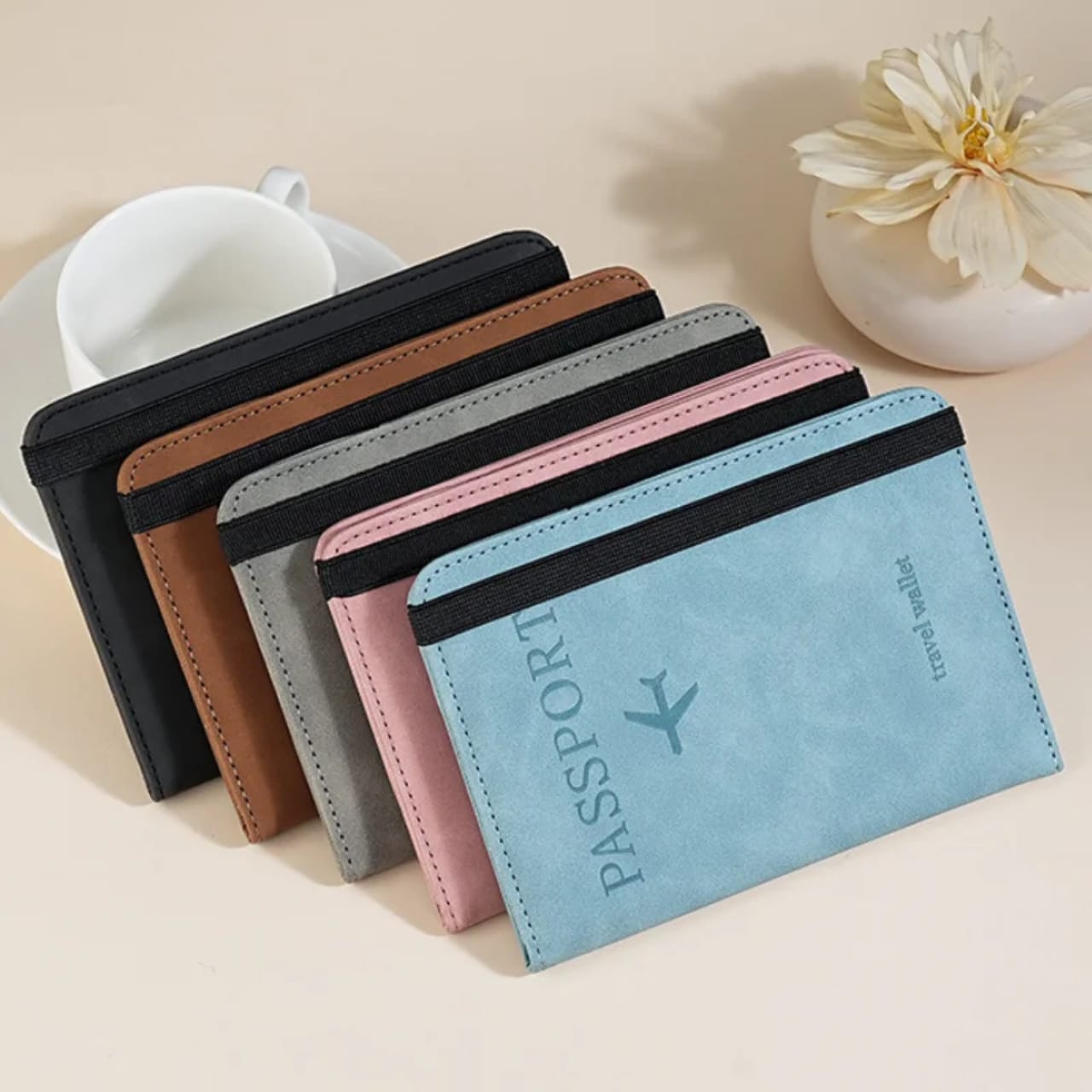 Passport Holder,Passport Cover  with RFID Blocker Plus Suitcase Tag