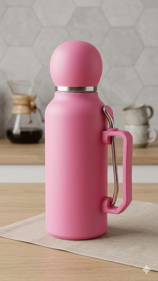 Exquisite Flask With Cup and Spoon