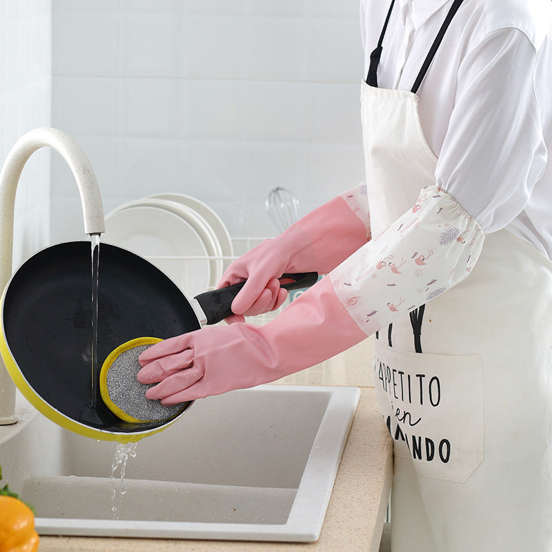 Long silicon waterproof kitchen/household gloves 550/- pair