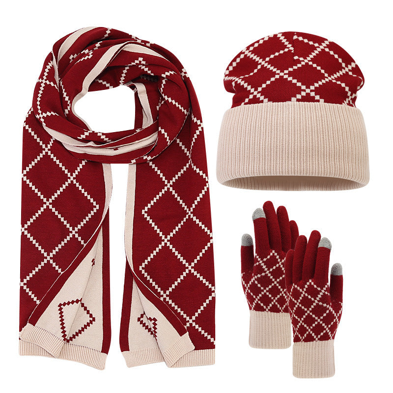 CASHMERE 3 IN 1 WINTER SET HAT,SCARF AND GLOVES
