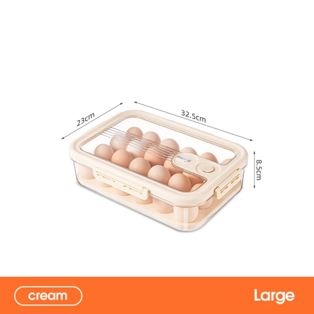 24 pcs Egg Storage Box, Refrigerator-Specific Sealed Fresh-Keeping Box, Egg Compartment Storage Box