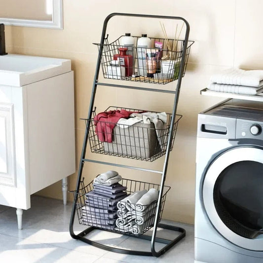 Metallic mesh 3 LAYER STORAGE RACK