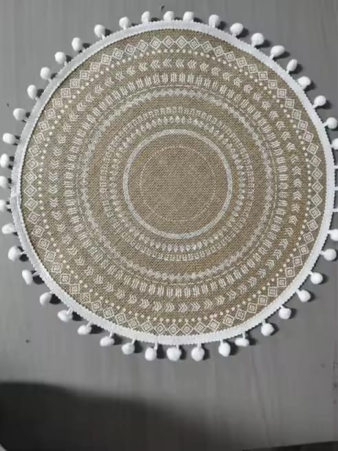 Round wooven jute table mats
