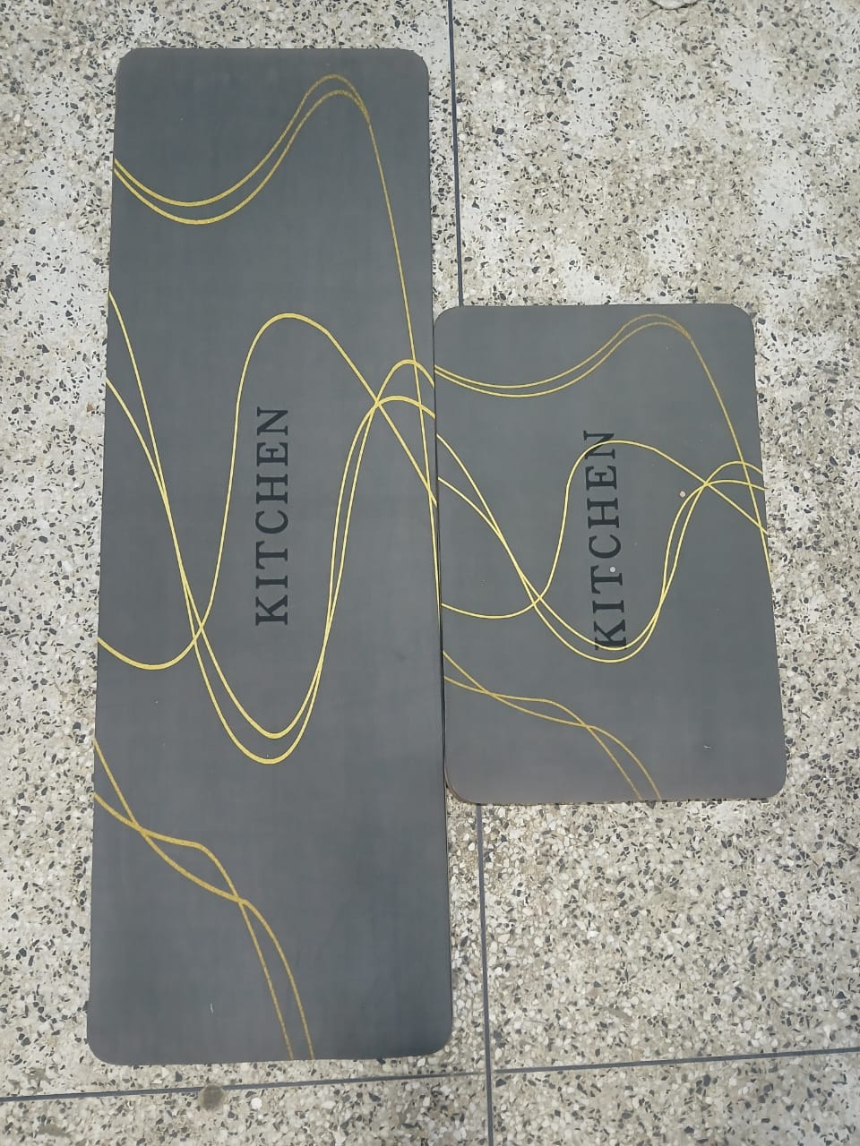 2pcs kitchen mats with rubber super non-slip underside