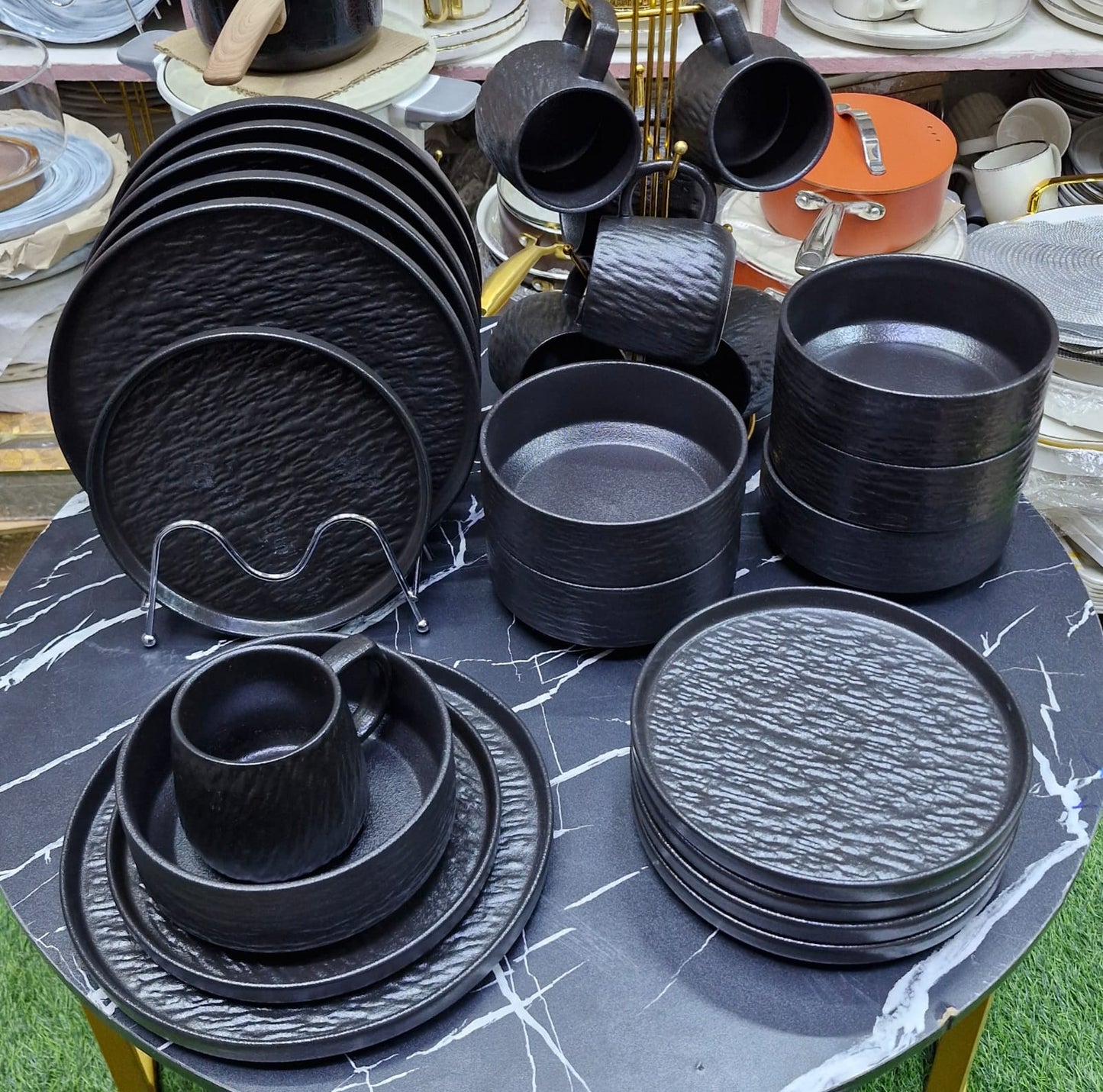 24pcs Rock Glazed Ceramic dinner set