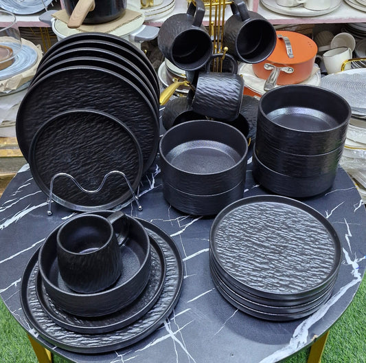 24pcs Rock Glazed Ceramic dinner set