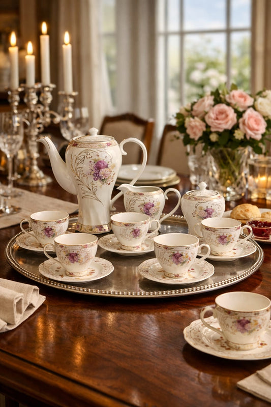 Rose Garden Porcelain Tea Set