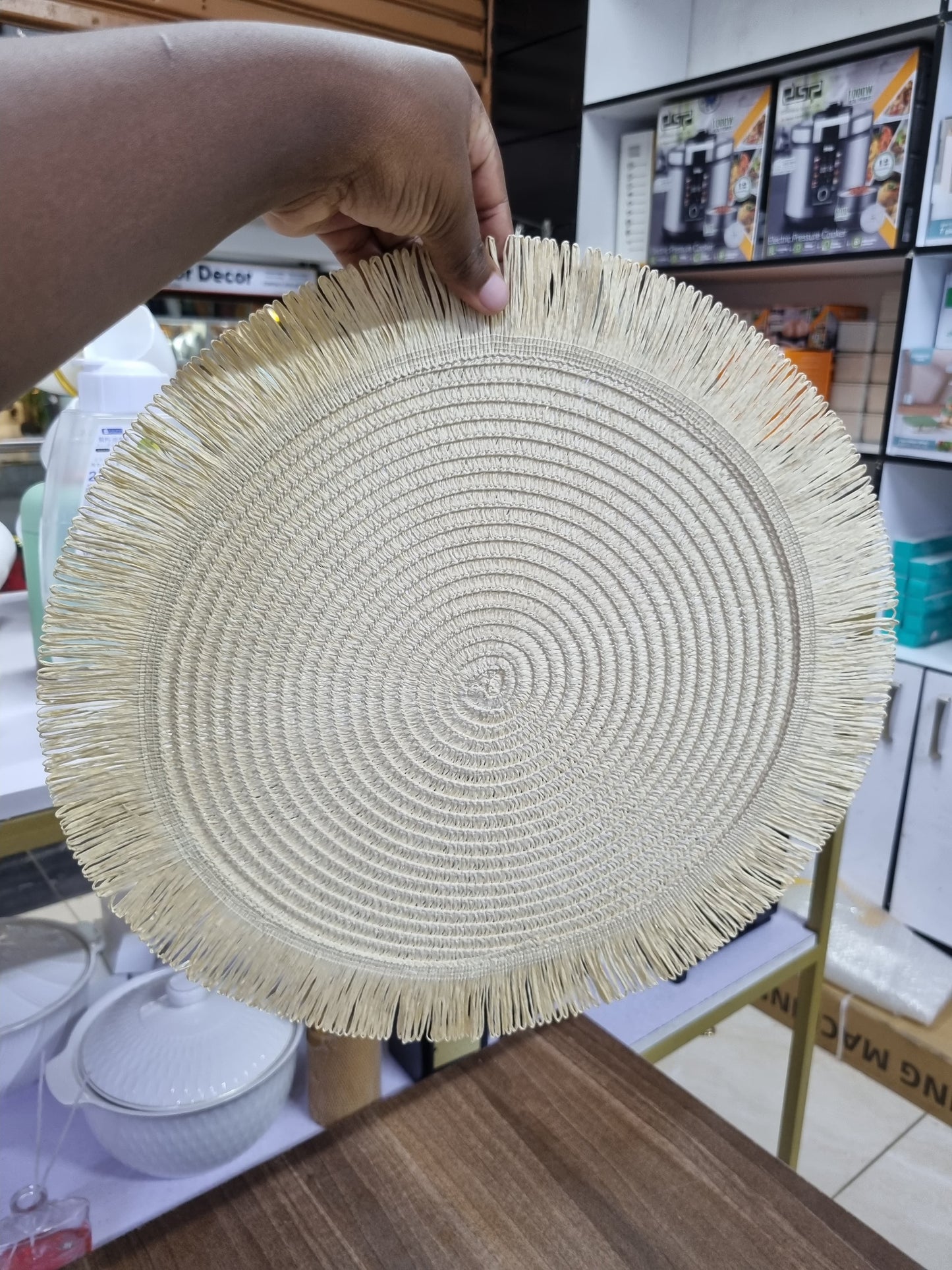 Round Elegant Braided table mats.