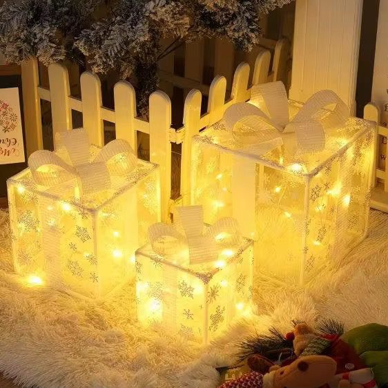 3pcs set lighted gift box