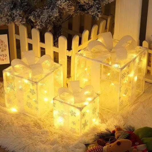 3pcs set lighted gift box
