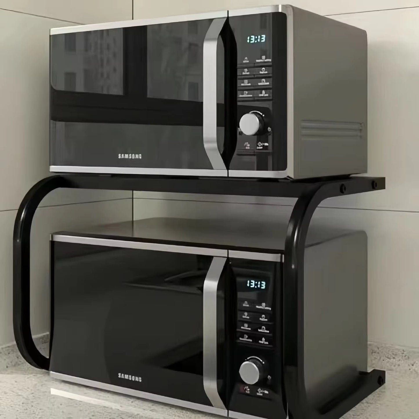 *1 Tier Metallic Microwave organizer shelf / Stand