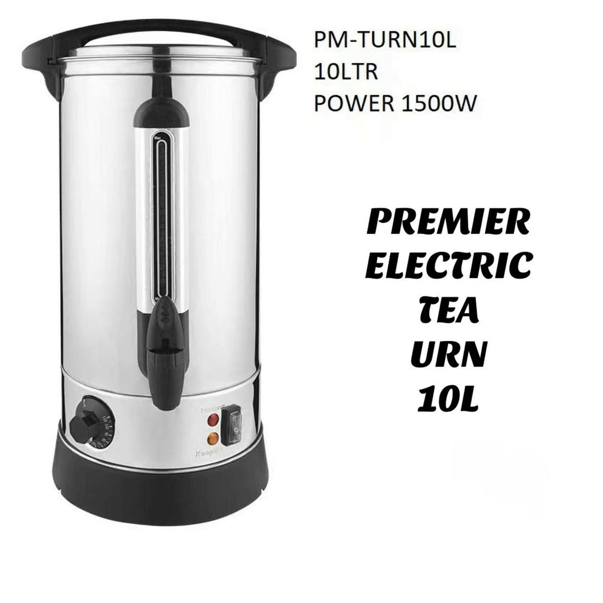 Electric tea urn 
Capacity 10 litres