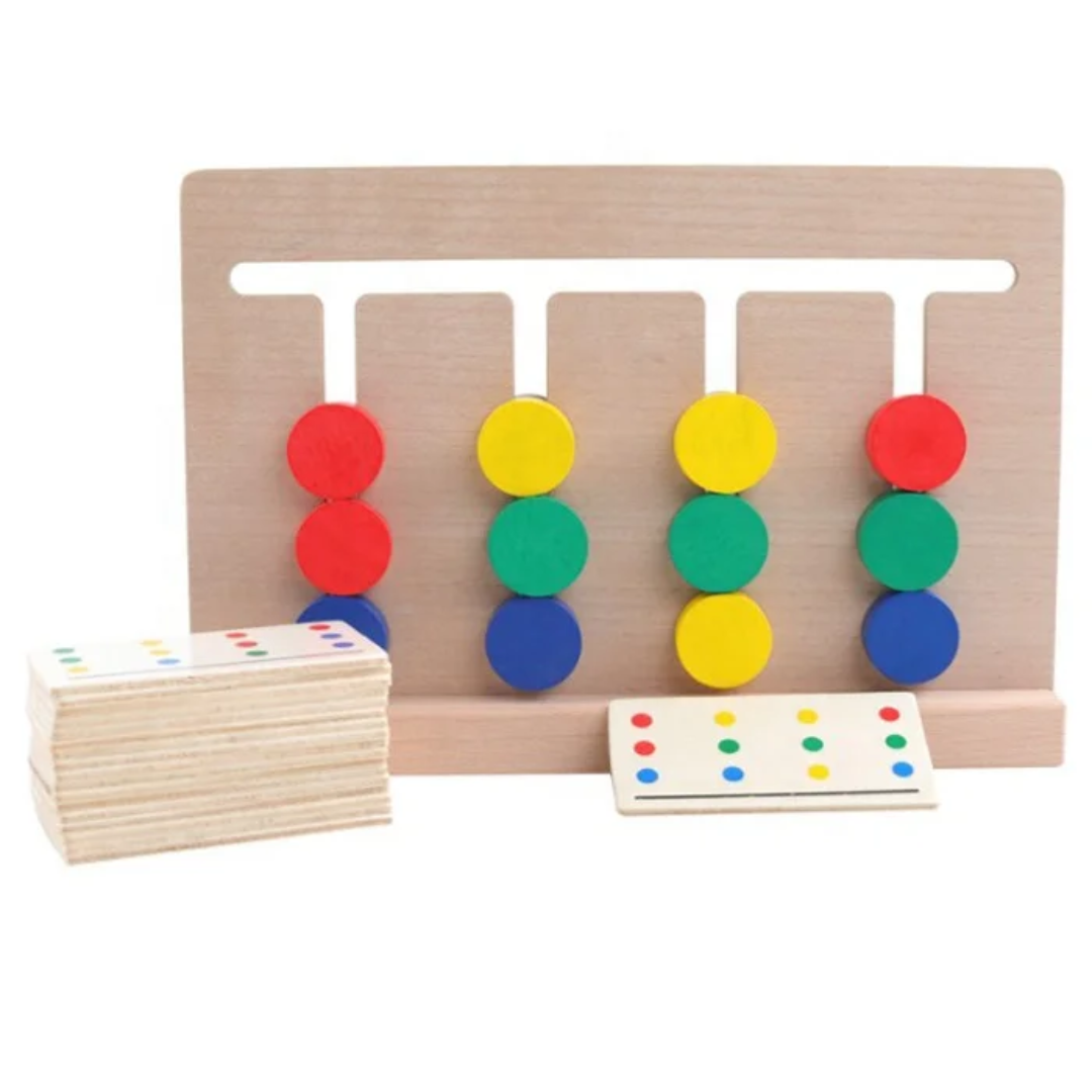 Kids Wooden Four-Color Game Color