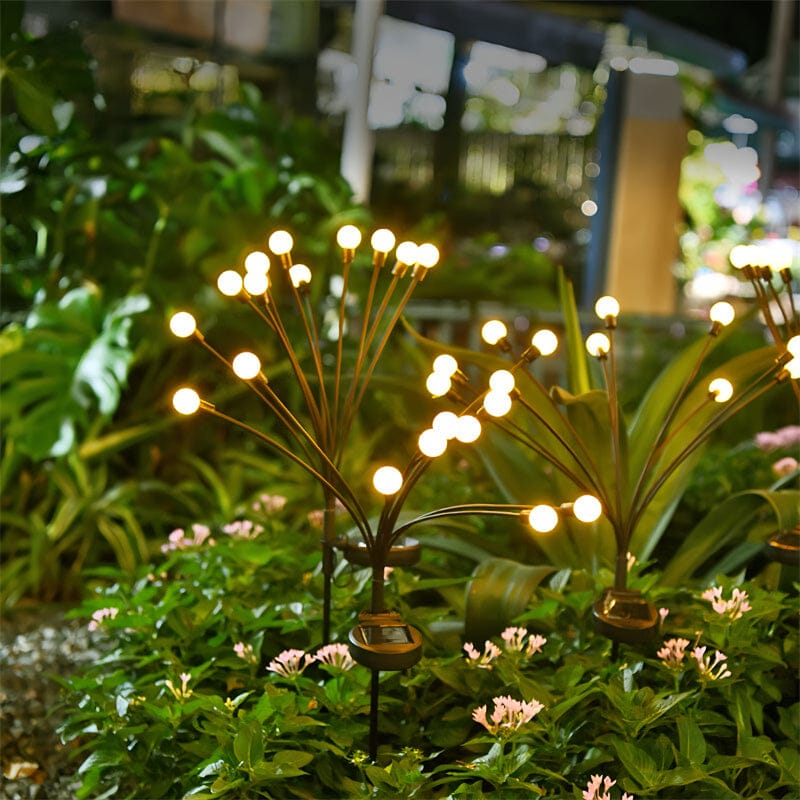 2 Pack Solar Powered Firefly Swaying Lawn Lights for Outside
