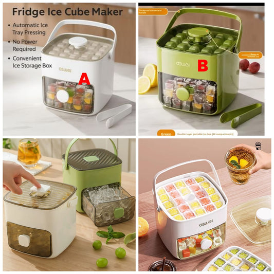 Premium Double Layed Large Capacity 48 Grid Ice Cube maker Tray