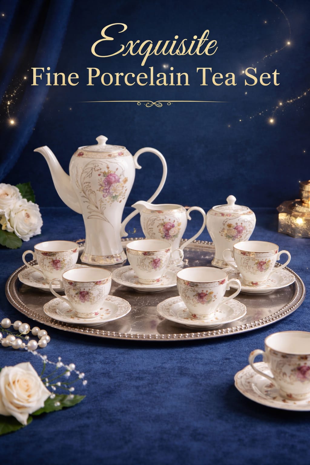 Rose Garden Porcelain Tea Set