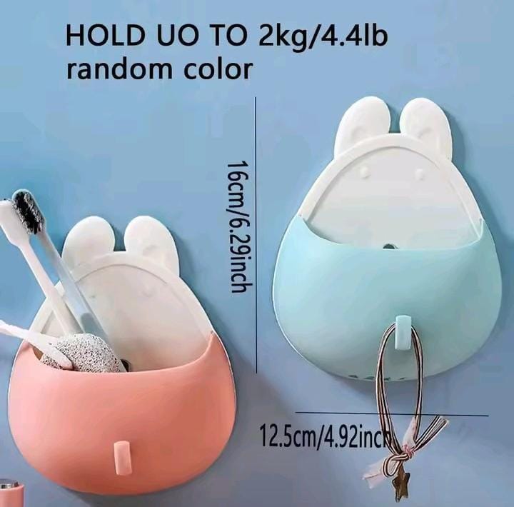 Wall mount seamless toothbrush holder