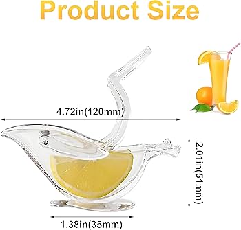Acrylic bird-shaped manual lemon squeezer