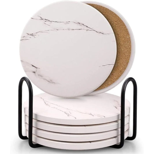 White marble coaster
