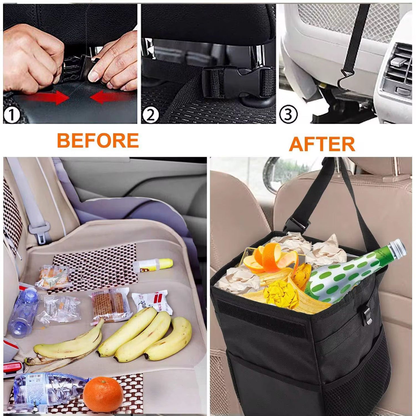 Foldable Leakproof Car Trash Can / Car Organizer