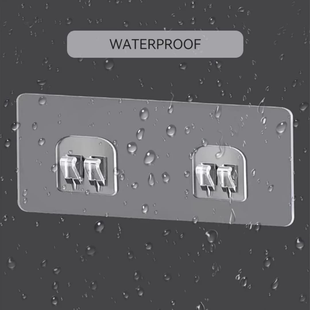 Strong Adhesive waterproof wall hooks/shelf stickers 4 pairs (8pcs)