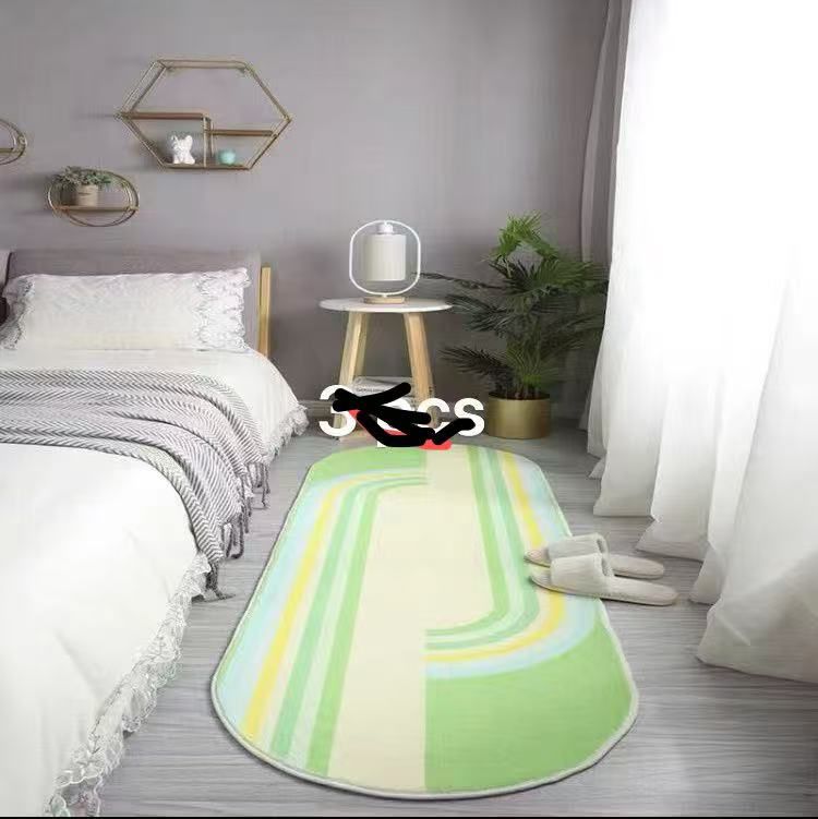 Warm Super oval Soft Bedside Fluffy Mats