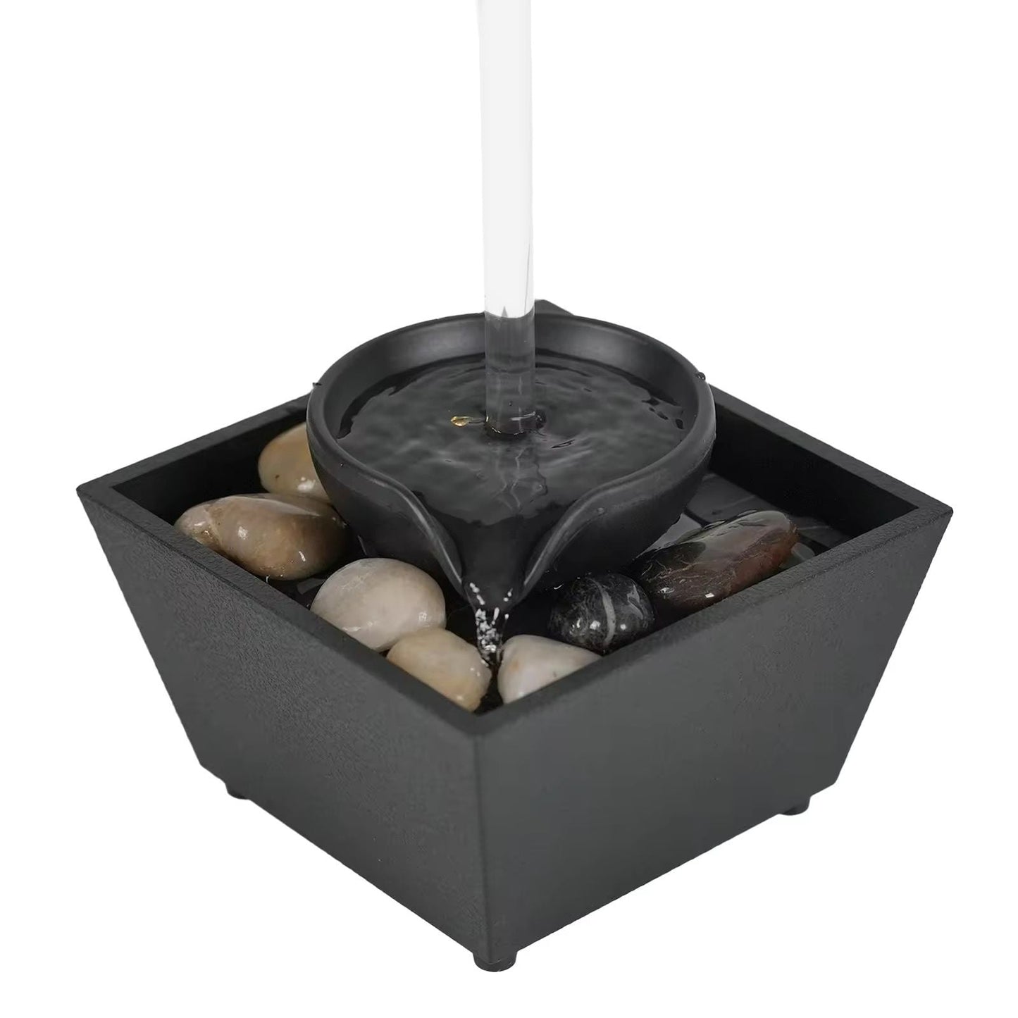 Floating Teapot Waterfall Ornament USB 5V Battery Power Supply Tabletop Waterfall Decoration With LED Lights..