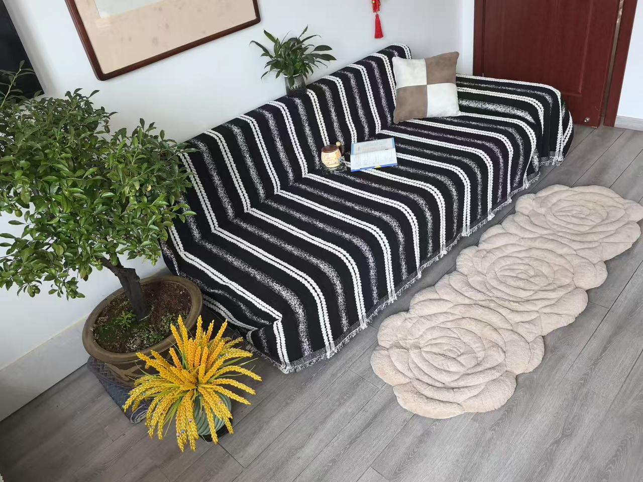 Reversible Chenille cotton sofa covers