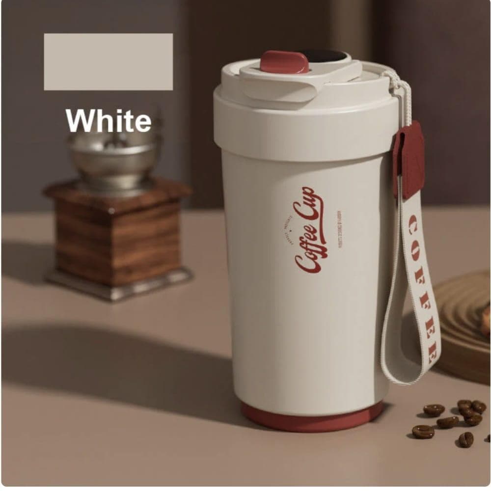 Insulated thermo cup with temperature display