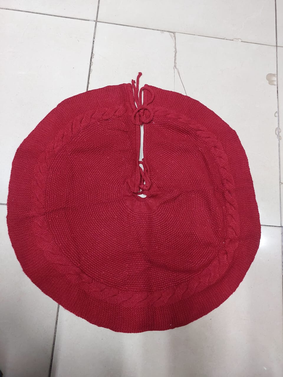 Knitted Christmas Tree skirt