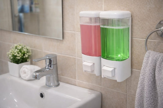 Double Wall mounted soap dispenser