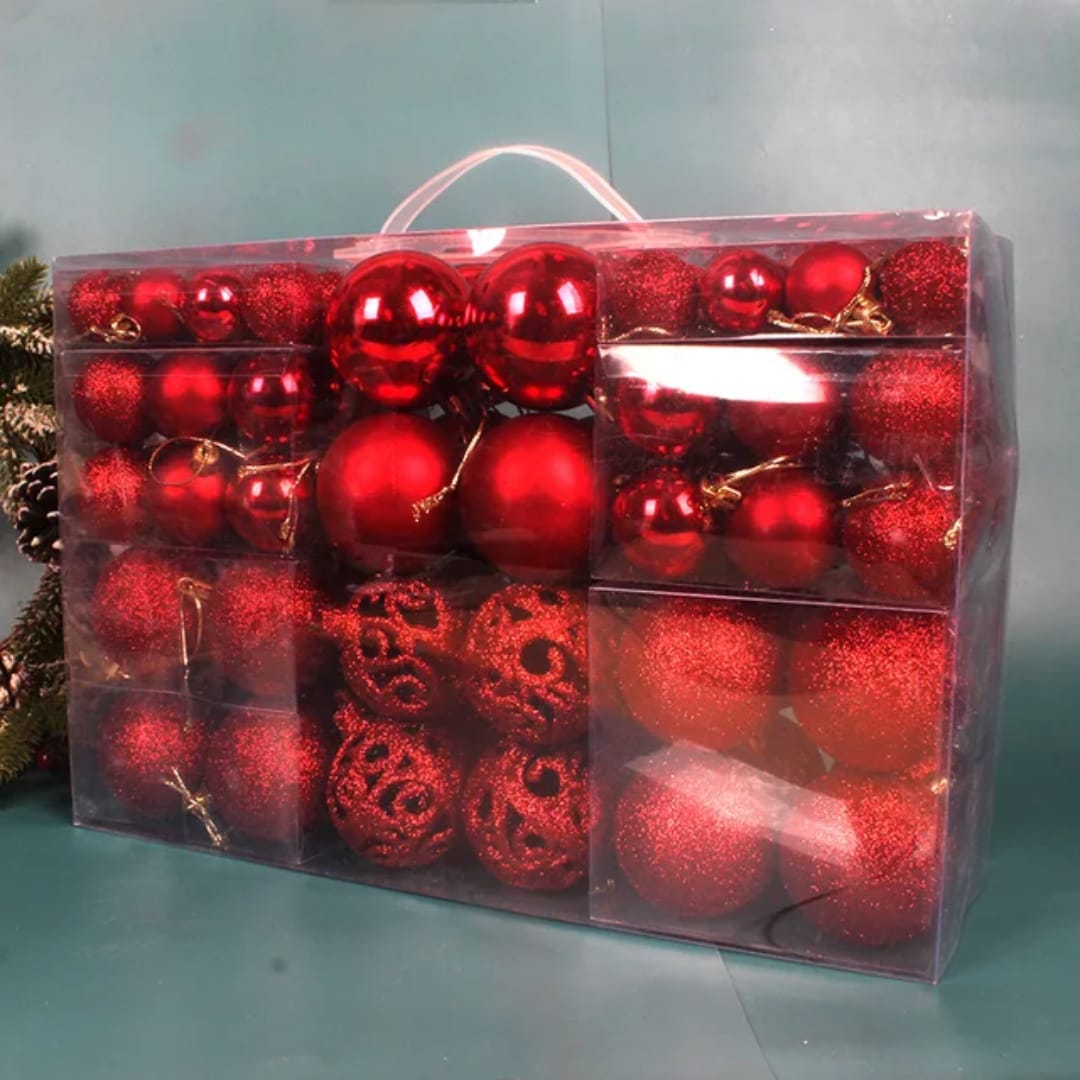 100pcs Christmas tree decor balls Set
