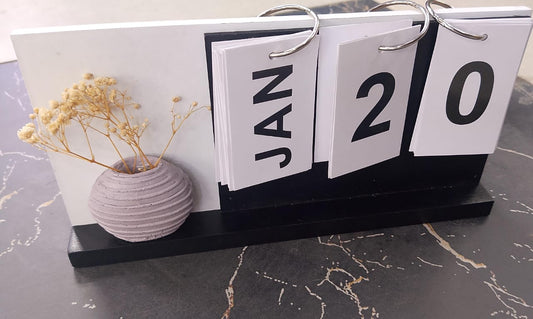 Table top decor Date stand calendar