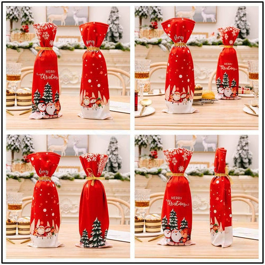 Gift / Wine bottle cover/ Christmas Gift bag