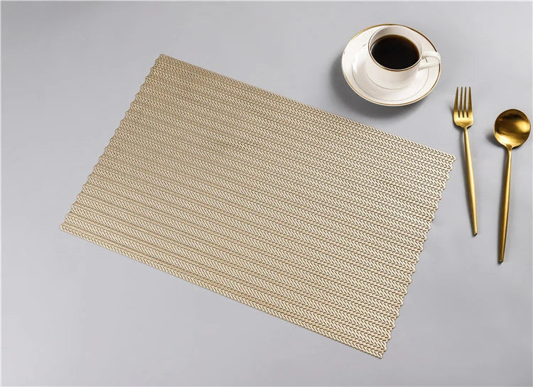6pc placemats washable vinyl for dining table durable table mat