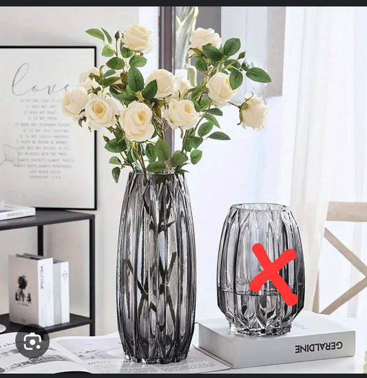 Heavy ridged flower vase